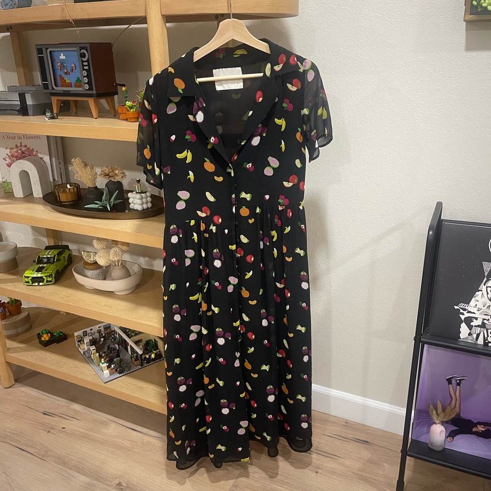 Sandy Liang Fruit Printed Dress